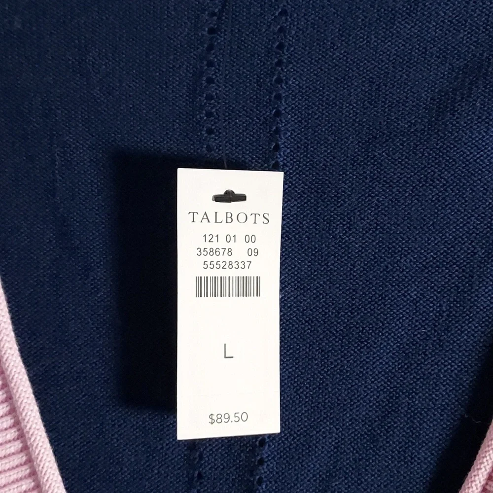 TALBOTS BUTTON DOWN SWEATER NWT ( SIZE LARGE) - Picture 6 of 11